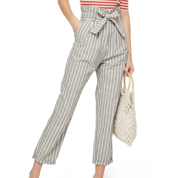 Topshop Paperbag High Waist Trousers - Picture 1 of 12